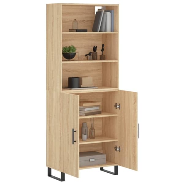 vidaXL Kaappi Sonoma tammi 69,5x34x180 cm tekninen puu