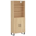 Pikkukuva 1 / 11: vidaXL Kaappi Sonoma tammi 69,5x34x180 cm tekninen puu