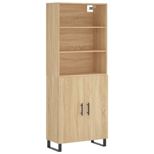 vidaXL Kaappi Sonoma tammi 69,5x34x180 cm tekninen puu