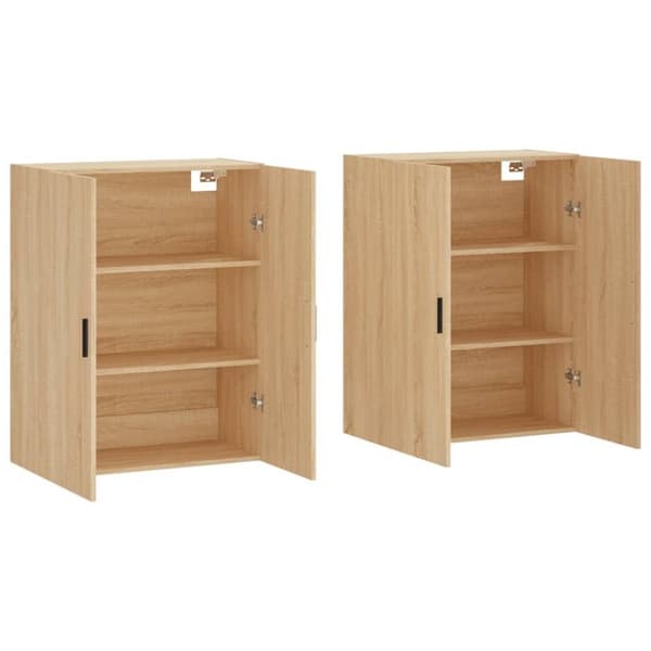 vidaXL vægskabe 2 stk. 69,5x34x90 cm sonoma-eg