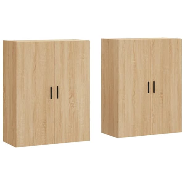 vidaXL vægskabe 2 stk. 69,5x34x90 cm sonoma-eg