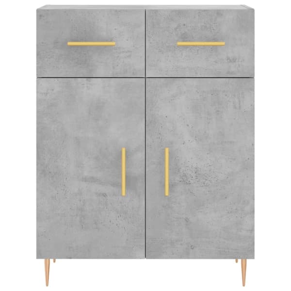 vidaXL højskab 69,5x34x180 cm konstrueret træ betongrå