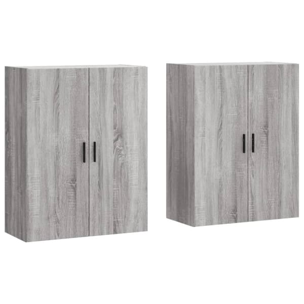 vidaXL vægskabe 2 stk. 69,5x34x90 cm grå sonoma-eg