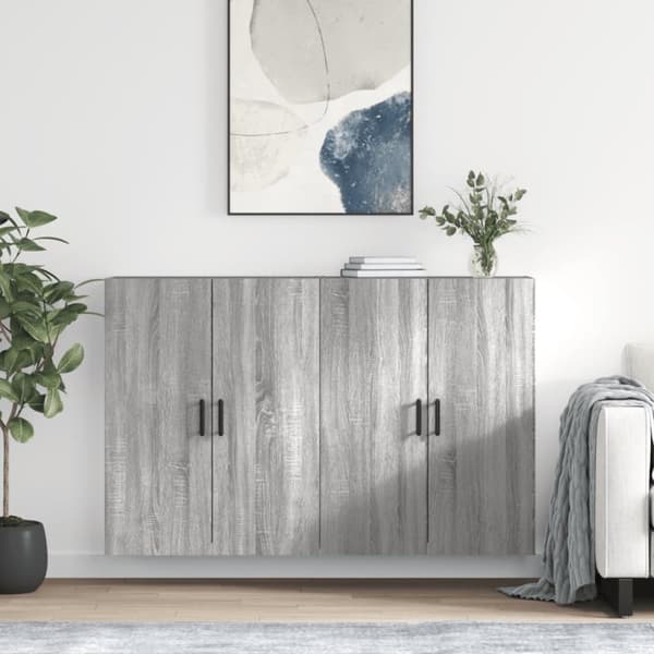 vidaXL vægskabe 2 stk. 69,5x34x90 cm grå sonoma-eg