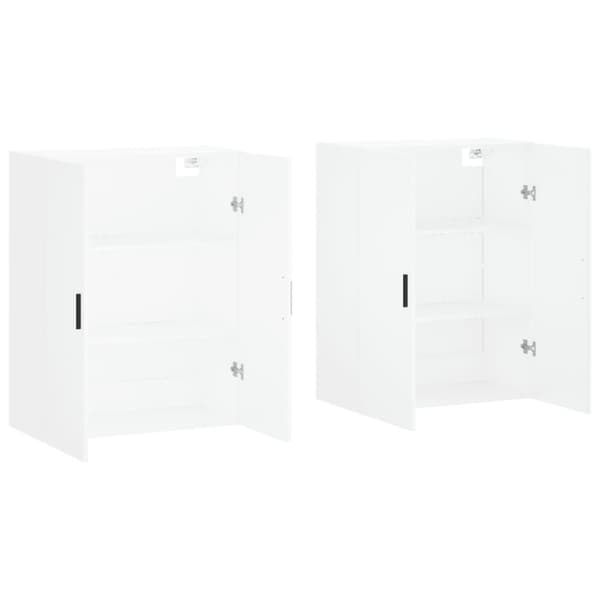 vidaXL Veggskap 2 stk hvit 69,5x34x90 cm