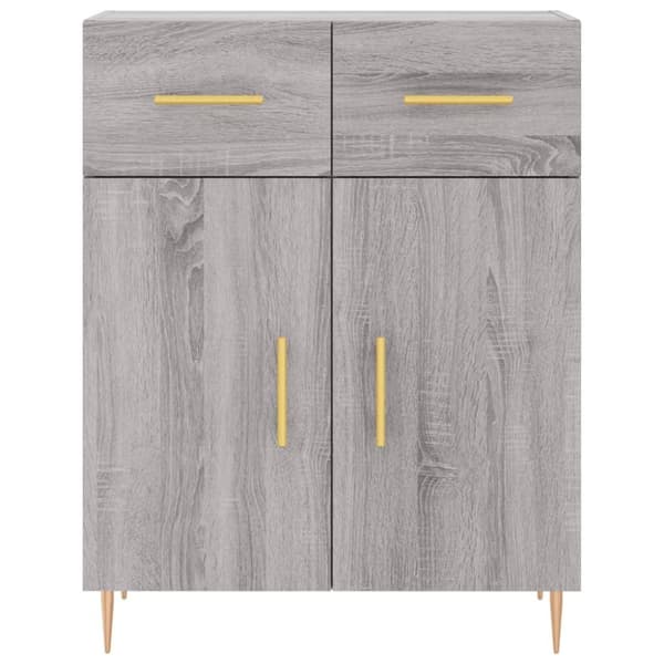 vidaXL Highboard grå sonoma 69,5x34x180 cm konstruert tre