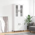 Miniatyrbilde 11 av 11: vidaXL Highboard hvit 69,5x34x180 cm konstruert tre