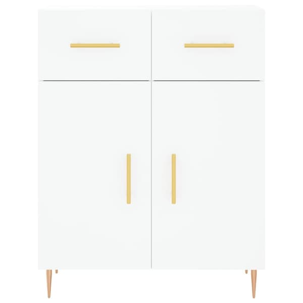vidaXL Högskåp vit 69,5x34x180 cm konstruerat trä