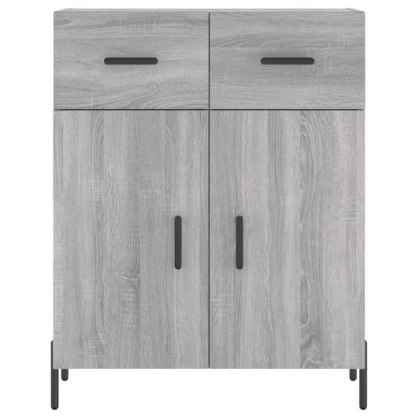 vidaXL højskab 69,5x34x180 cm konstrueret træ grå sonoma-eg
