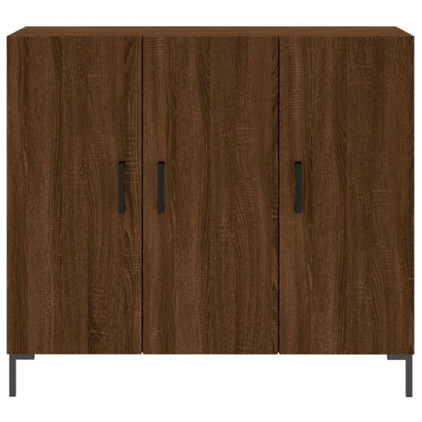 vidaXL Skjenk brun eik 90x34x80 cm konstruert tre