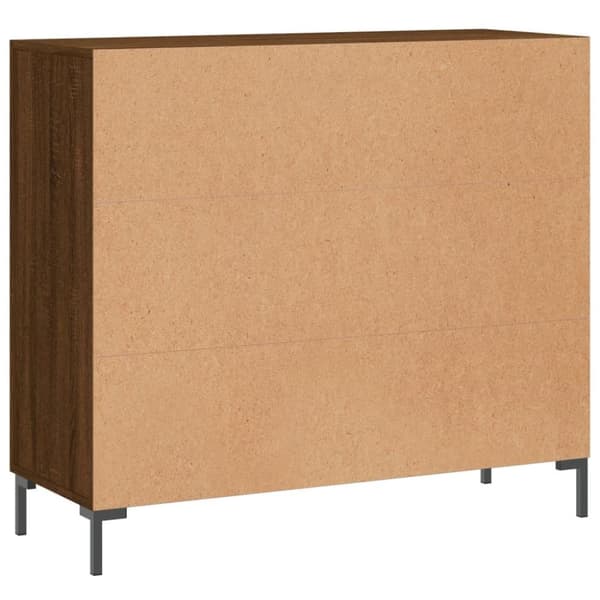 vidaXL Skjenk brun eik 90x34x80 cm konstruert tre