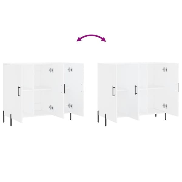 vidaXL skab 90x34x80 cm konstrueret træ hvid