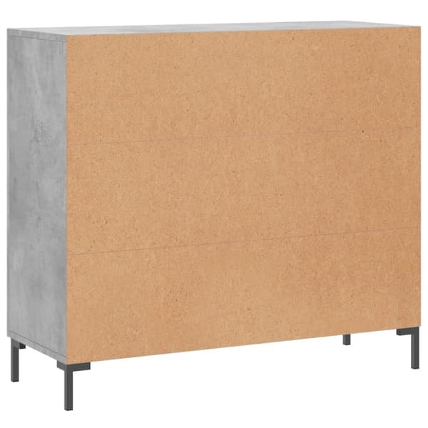 vidaXL Byrå betonggrå 90x34x80 cm konstruerat trä