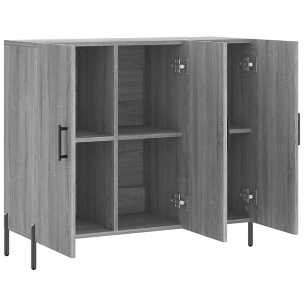 vidaXL Skänk grå sonoma 90x34x80 cm konstruerat trä