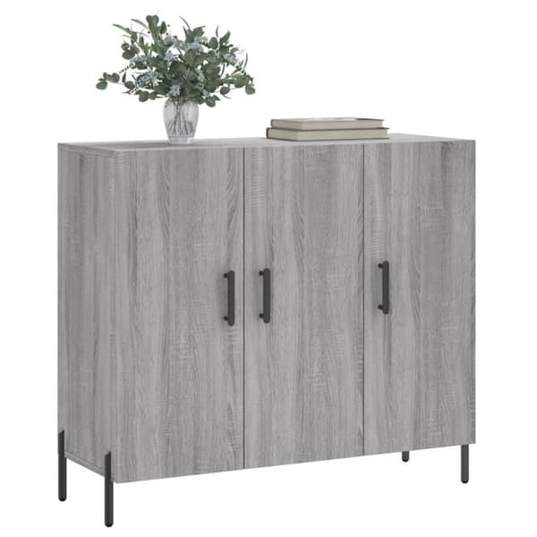 vidaXL Skänk grå sonoma 90x34x80 cm konstruerat trä
