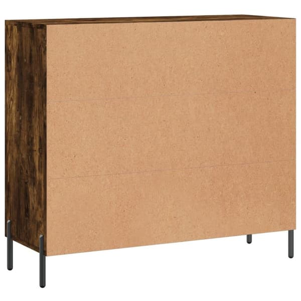 vidaXL skab 90x34x80 cm konstrueret træ røget egetræsfarve