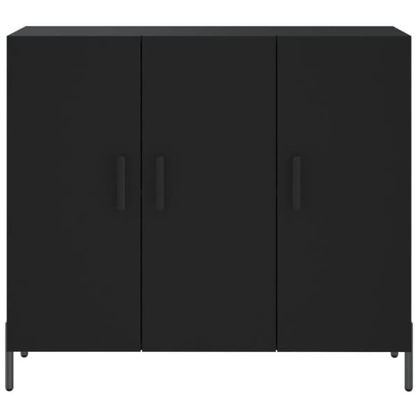 vidaXL skab 90x34x80 cm konstrueret træ sort