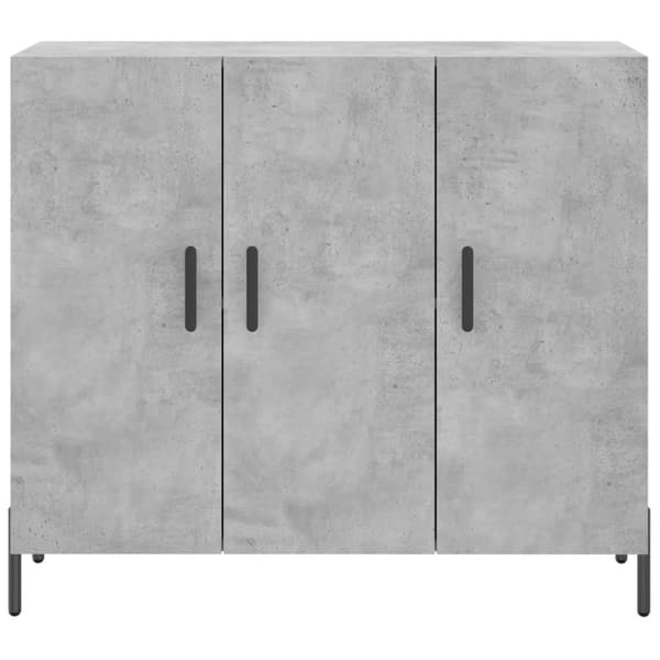vidaXL Byrå betonggrå 90x34x80 cm konstruerat trä