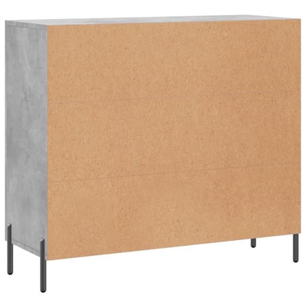 vidaXL Byrå betonggrå 90x34x80 cm konstruerat trä