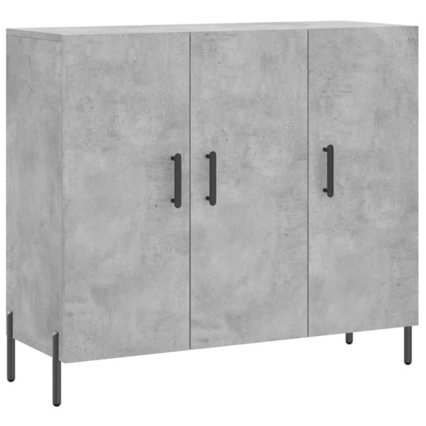 vidaXL Byrå betonggrå 90x34x80 cm konstruerat trä