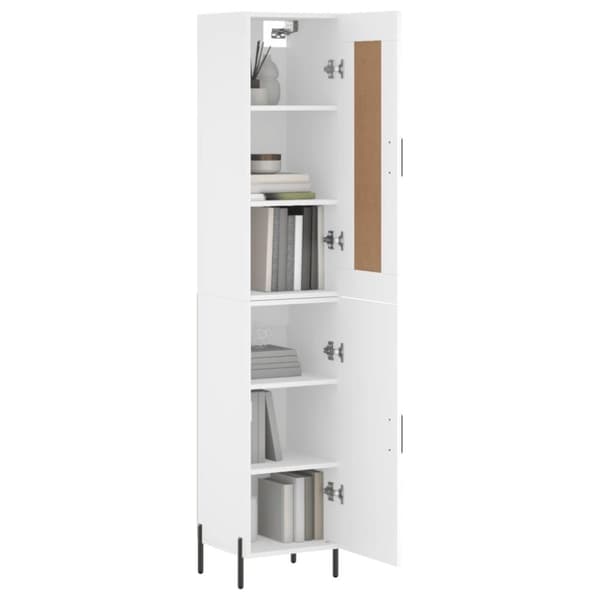 vidaXL skab 34,5x34x180 cm konstrueret træ hvid