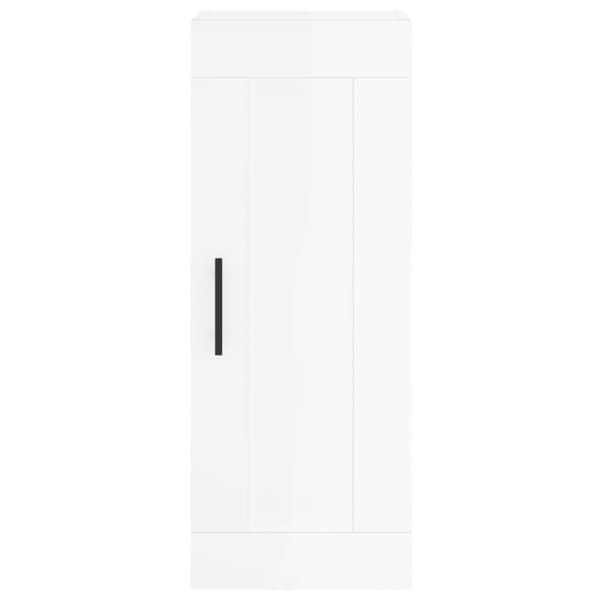 vidaXL skab 34,5x34x180 cm konstrueret træ hvid højglans