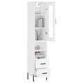 Miniatyrbillede 2 af 11: vidaXL skab 34,5x34x180 cm konstrueret træ hvid