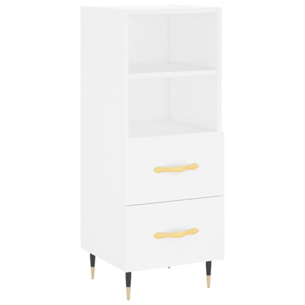vidaXL Highboard hvit 34,5x34x180 cm konstruert tre