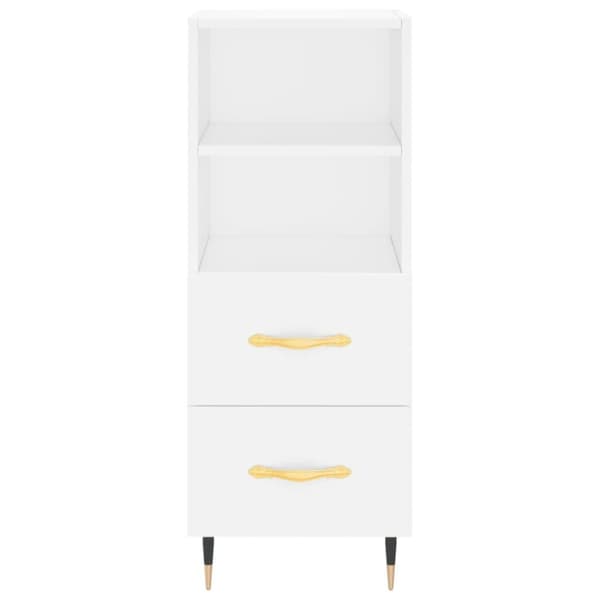 vidaXL Highboard hvit 34,5x34x180 cm konstruert tre