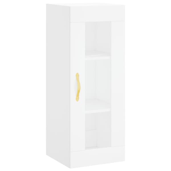 vidaXL Highboard hvit 34,5x34x180 cm konstruert tre