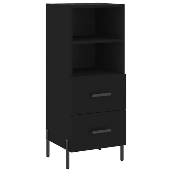 vidaXL Highboard svart 34,5x34x180 cm konstruert tre