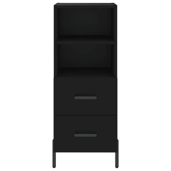vidaXL Highboard svart 34,5x34x180 cm konstruert tre