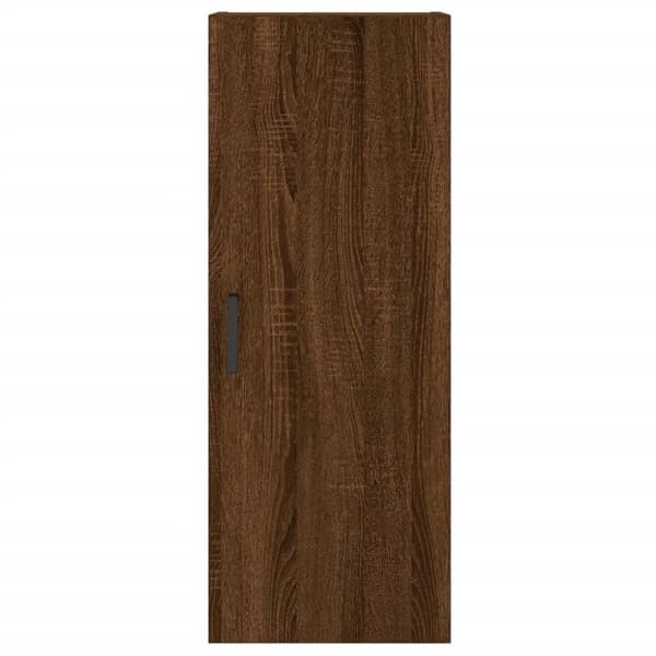vidaXL Highboard brun eik 34,5x34x180 cm konstruert tre