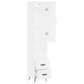 Miniatyrbilde 3 av 11: vidaXL Highboard hvit 34,5x34x180 cm konstruert tre