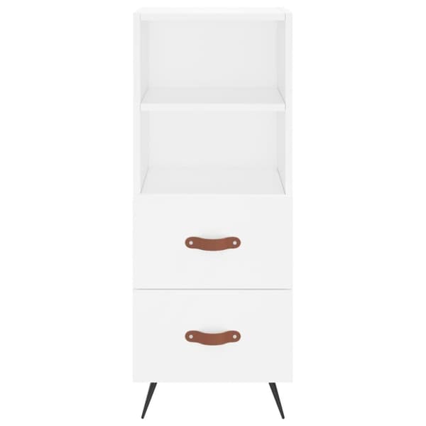 vidaXL Highboard hvit 34,5x34x180 cm konstruert tre