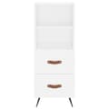 Miniatyrbilde 5 av 11: vidaXL Highboard hvit 34,5x34x180 cm konstruert tre
