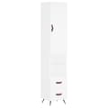 Miniatyrbilde 1 av 11: vidaXL Highboard hvit 34,5x34x180 cm konstruert tre