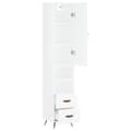 Miniatyrbilde 3 av 11: vidaXL Highboard høyglans hvit 34,5x34x180 cm konstruert tre