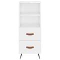 Miniatyrbilde 5 av 11: vidaXL Highboard høyglans hvit 34,5x34x180 cm konstruert tre