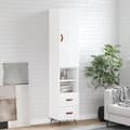 Miniatyrbilde 11 av 11: vidaXL Highboard høyglans hvit 34,5x34x180 cm konstruert tre