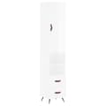 Miniatyrbilde 1 av 11: vidaXL Highboard høyglans hvit 34,5x34x180 cm konstruert tre