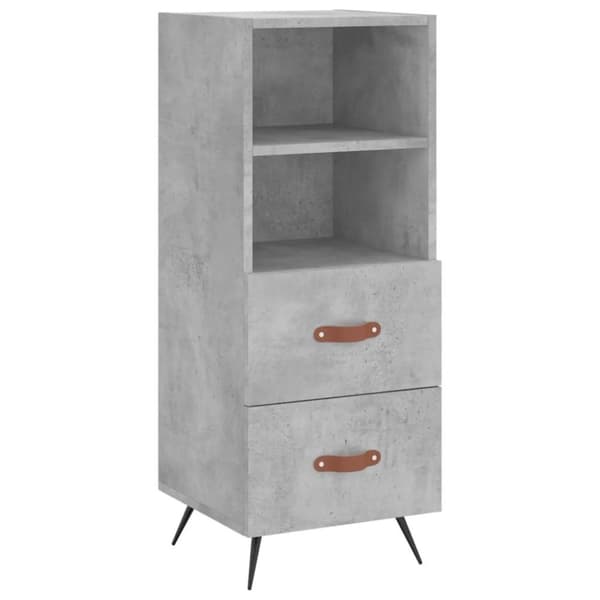 vidaXL skab 34,5x34x180 cm konstrueret træ betongrå