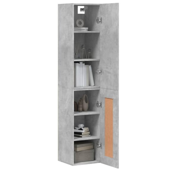 vidaXL skab 34,5x34x180 cm konstrueret træ betongrå