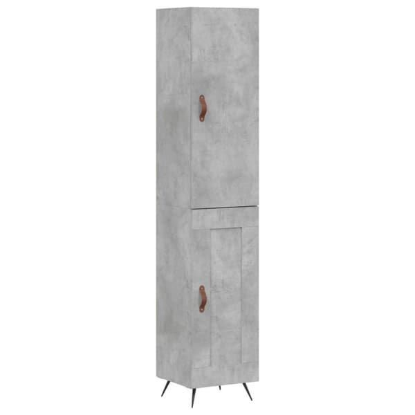 vidaXL skab 34,5x34x180 cm konstrueret træ betongrå