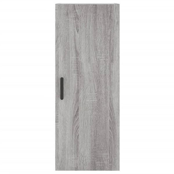 vidaXL højskab 34,5x34x180 cm konstrueret træ grå sonoma-eg