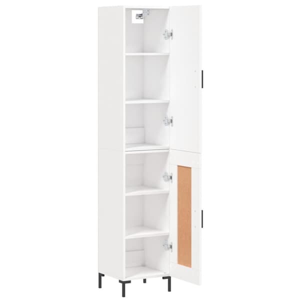 vidaXL skab 34,5x34x180 cm konstrueret træ hvid