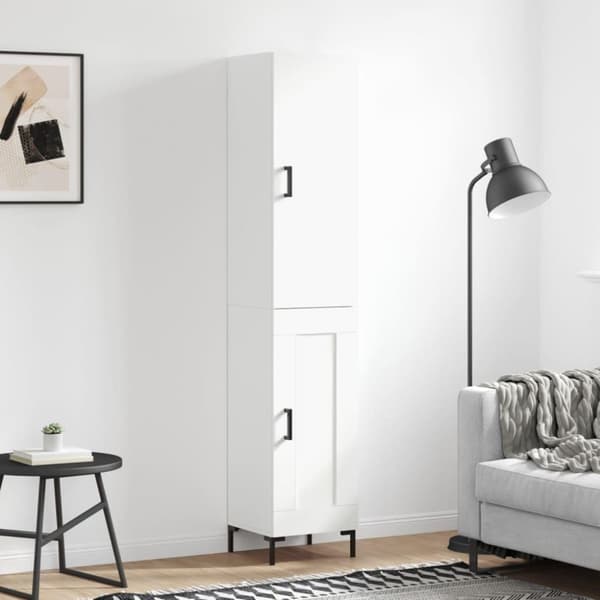 vidaXL skab 34,5x34x180 cm konstrueret træ hvid