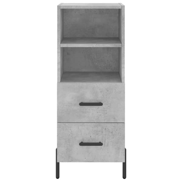 vidaXL skab 34,5x34x180 cm konstrueret træ betongrå