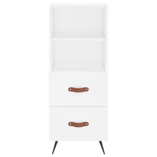 vidaXL Highboard hvit 34,5x34x180 cm konstruert tre