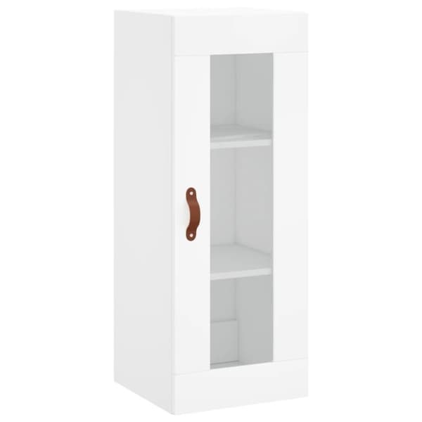 vidaXL Highboard hvit 34,5x34x180 cm konstruert tre